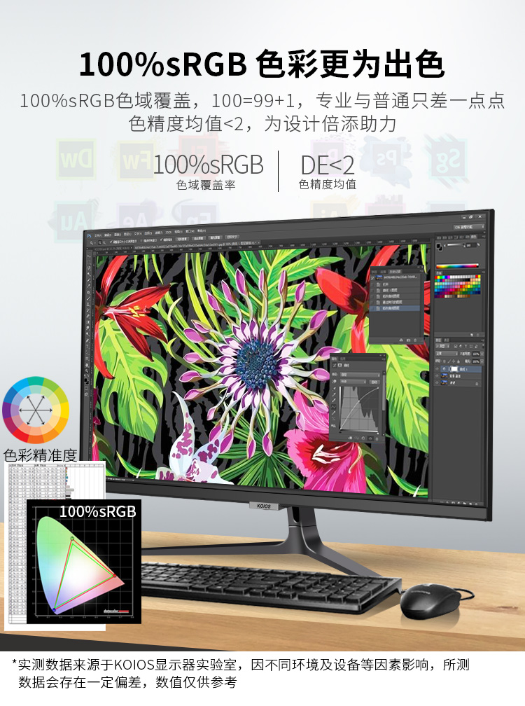 KOIOS K2723UF 27 Inch Computer Monitor 4K 60Hz HDR IPS Screen PC Display 3840*2160 Design Home Type-C Narrow Bezel Professional Monitors插图3