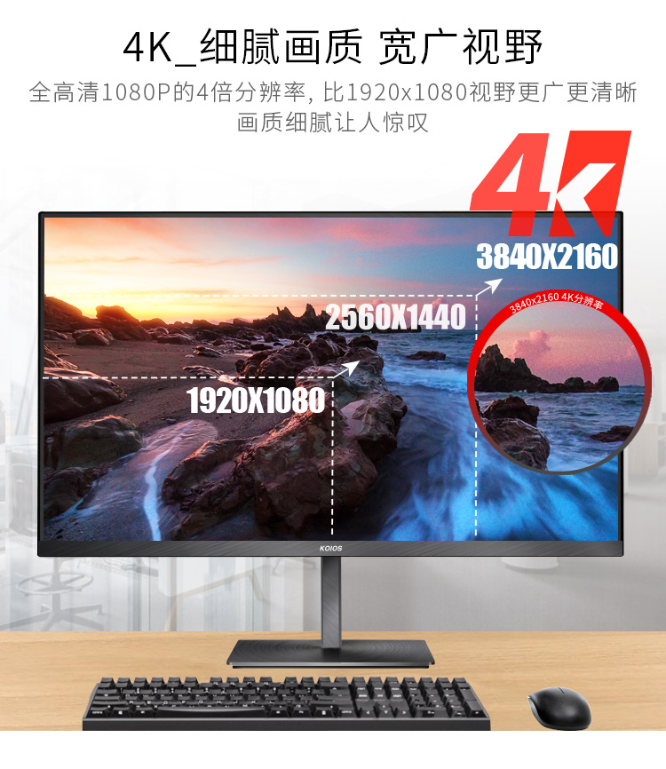 KOIOS K3221UA 31.5 Inch 4K Computer Monitor 60Hz PC Display HDR IPS Screen Lifting rotary display插图5