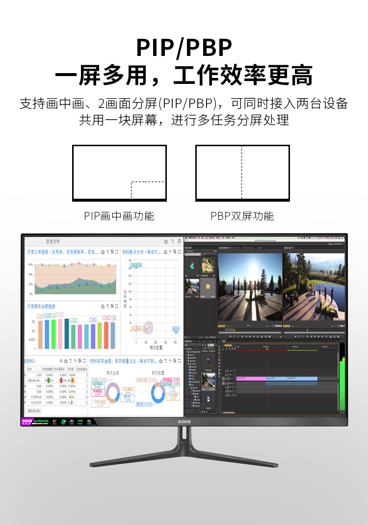 KOIOS K3223QL 31.5 Inch 2K 240Hz Gaming Monitor Narrow Frame Desktop PC Lcd QHD Display NanoIPS Panel Screen插图13